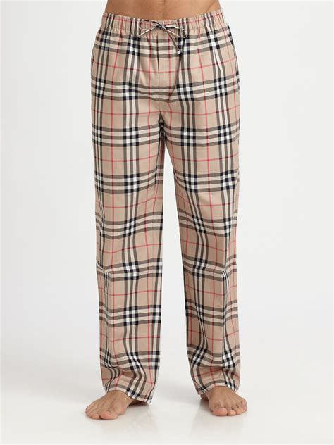 burberry pajama men|burberry check cotton pajama pants.